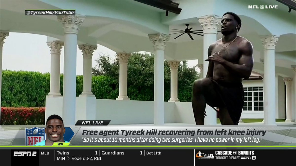"Your best leverage is when a player gets injured because then there’s a starter spot you can walk into." Jeremy Fowler and Field Yates on what's next for Tyreek Hill ✍️