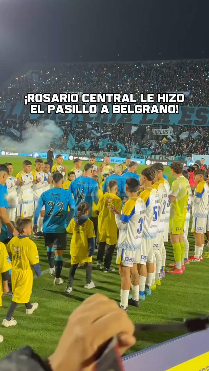 ¡GRAN GESTO! Rosario Central le hizo el pasillo a Belgrano de Córdoba, el vigente campeón del fútbol argentino.