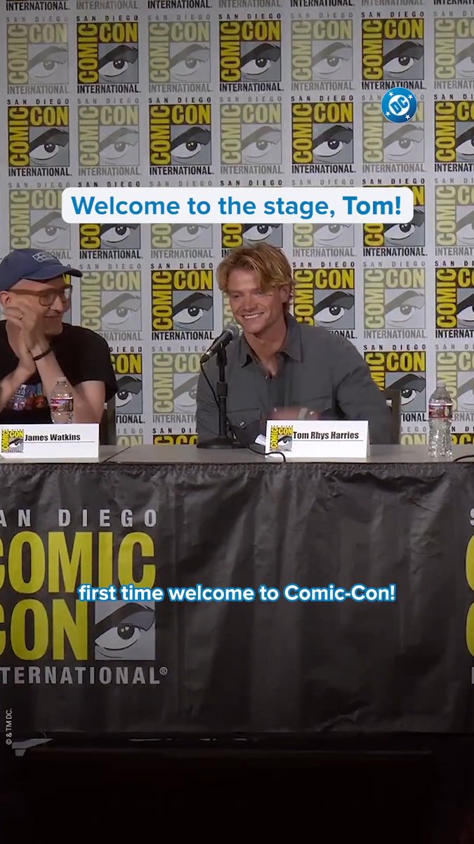Tom Rhys Harries takes the stage at #SDCC with Jim Lee and James Watkins to talk about #ClayfaceMovie.