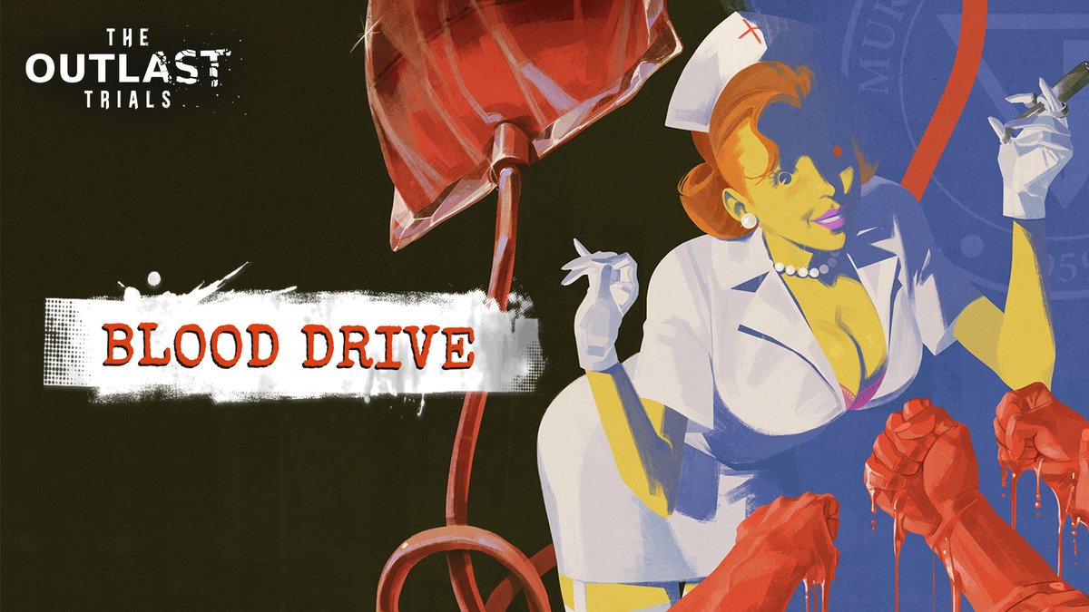 Murkoff needs you to bleed. 🩸 Join Blood Drive, the first ever community event in #TheOutlastTrials. Donate blood, unlock community rewards, earn exclusive cosmetics, and remember, every drop comes at a cost. _________ Murkoff a besoin de votre sang. 🩸 Participez à Blood Drive, le tout premier événement communautaire de #OutlastTrials. Donnez votre sang, débloquez des récompenses communautaires, gagnez des objets cosmétiques exclusifs, et n’oubliez pas: chaque goutte a un prix. #Outlast #RedBarrels #horrorgames #jeuxdhorreur