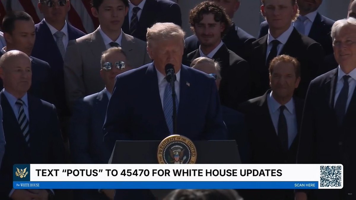 Dodgers' World Series Team honored at White House, Trump praises Rose Garden. 🎥: White House