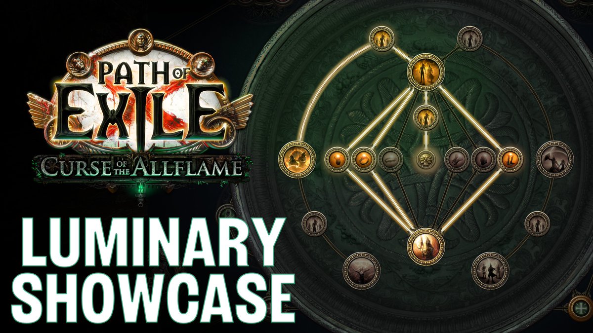 Take a closer look at the Scion's new Luminary Ascendancy in Path of Exile 1: Curse of the Allflame. Recruit permanent Mercenaries, equip them with powerful Unique Items, and empower them with the power of 🔥🔗