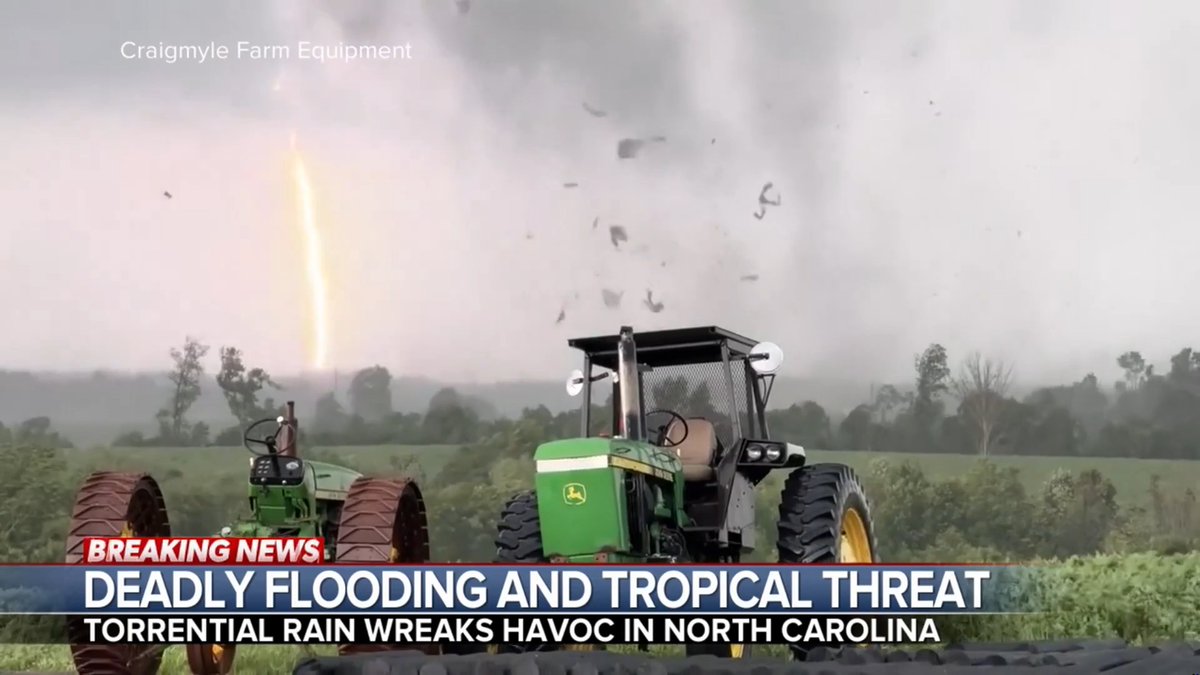 The same system that spawned multiple twisters in the Northeast is now dumping torrential rain across the Carolinas. It comes as Tropical Storm Bertha makes a second landfall and moves across Texas. Leslie Lopez reports, and Lee Goldberg has the track.
