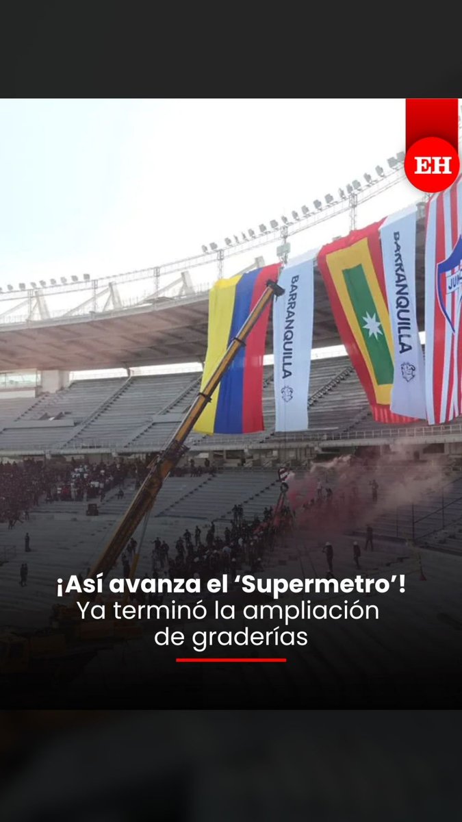 🏟️ ⚽ El Estadio Metropolitano Roberto Meléndez sigue transformándose y el alcalde Alejandro Char mostró los avances más recientes de la remodelación. 🤔 ¿Cree que el ‘Supermetro’ quedará entre los mejores estadios de Sudamérica?👇