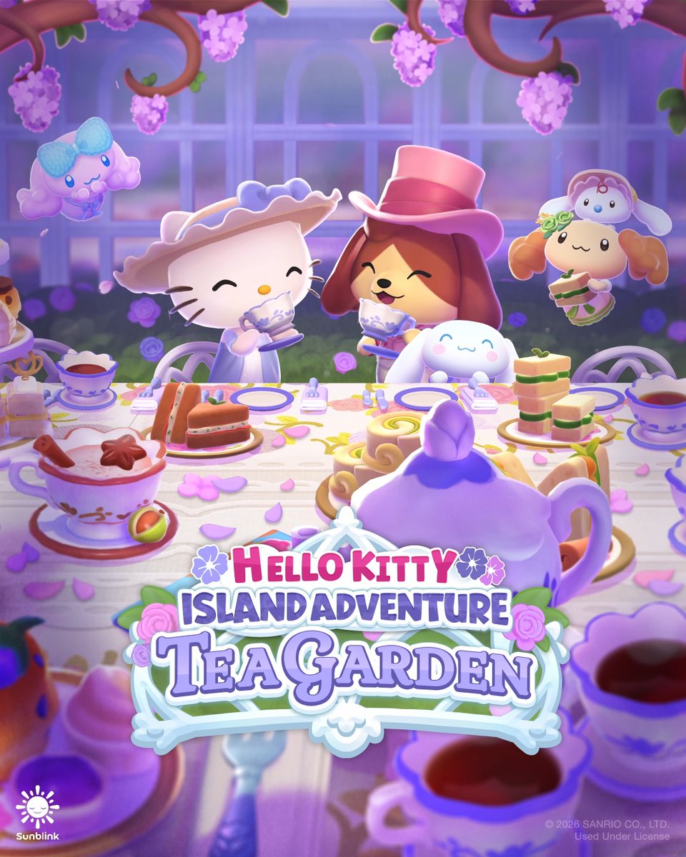 You’re cordially invited to the Hello Kitty Island Adventure Tea Garden DLC 🫖💐 Explore new quests, new recipes, and over 300+ new clothing options ✨ Available on August 6th!