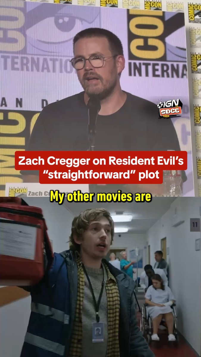 Resident Evil director Zach Cregger on how the film is different from his previous ones: "That was the challenge. Could I be like, completely unrelenting." Presented by Aliens: Fireteam Elite 2, Alienware, BRISK x Splatoon Raiders #sdcc