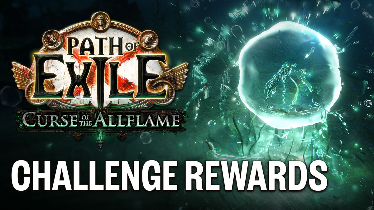 Take on the Path of Exile 1: Curse of the Allflame league challenges and earn yourself four new free cosmetic rewards which can also be used in Path of Exile 2! Check them out!