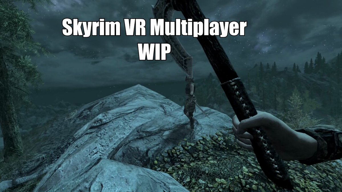 HEAVY WIP But I managed to get Skyrim VR to work in Multiplayer. Still needs alot of work but I think I can get VRIK, Higgs and other mods to work In multiplayer #vr #skyrim