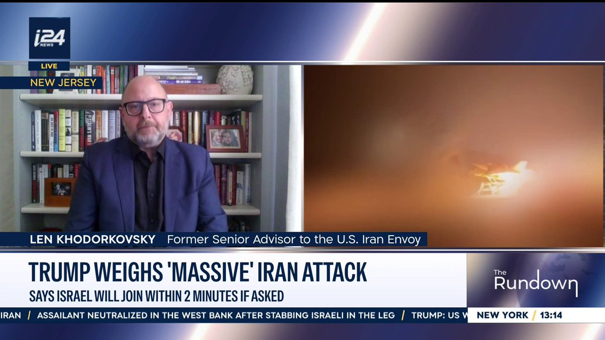 🇺🇸 The Iranian regime is fighting its own people. Former U.S. Iran Envoy advisor Len Khodorkovsky says voices inside Iran increasingly see the regime’s collapse as liberation, not disaster. Outside pressure can weaken a government, but regimes fall when fear fades at home, and people stop believing the system deserves to survive. “[The Iranian people,] they see the fall of the regime as a good thing.” Len Khodorkovsky / Writer: Val