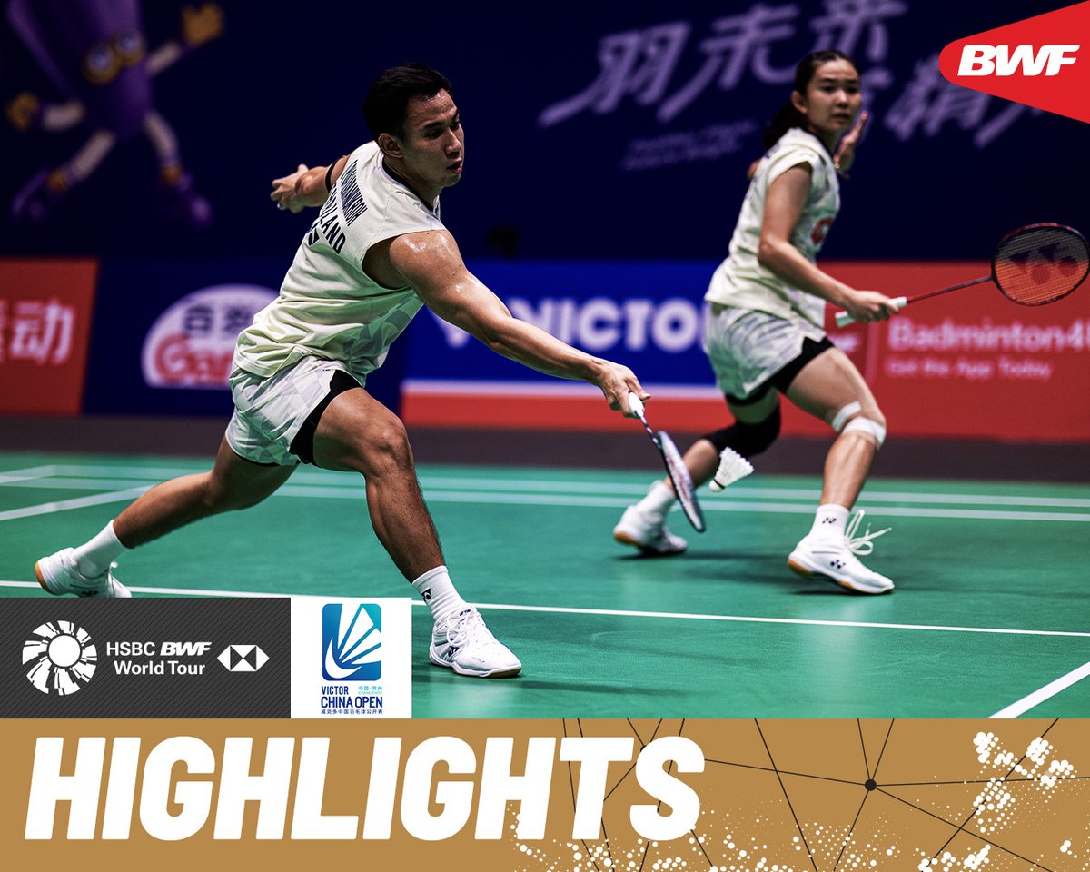 Quarterfinals showdown sees Watanabe/Taguchi 🇯🇵 rival Puavaranukroh/Paewsampran 🇹🇭. #BWFWorldTour #ChinaOpen2026