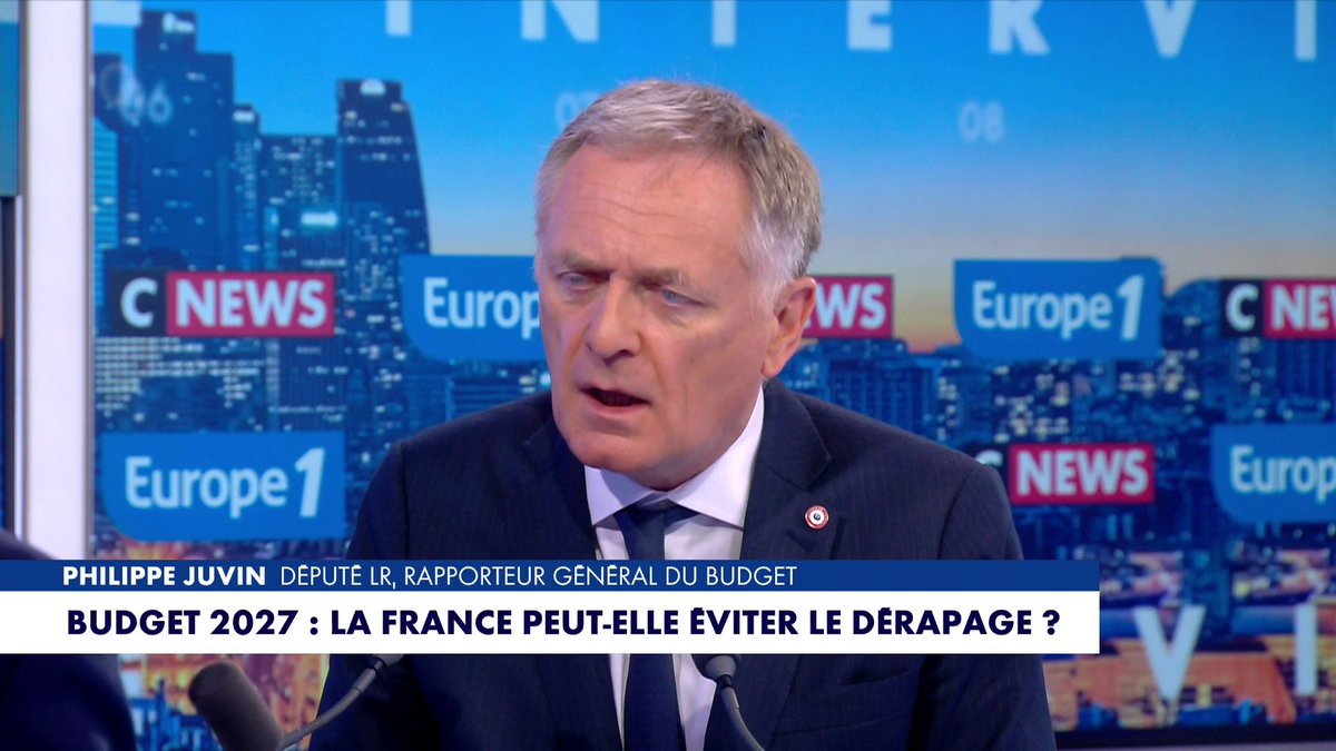 Philippe Juvin (LR), rapporteur général du budget : «Pour rétablir les comptes publics, il faut toucher aux retraites, et travailler jusqu'à 67 ou 68 ans», dans #LaGrandeInterview Toute l'info est à retrouver sur