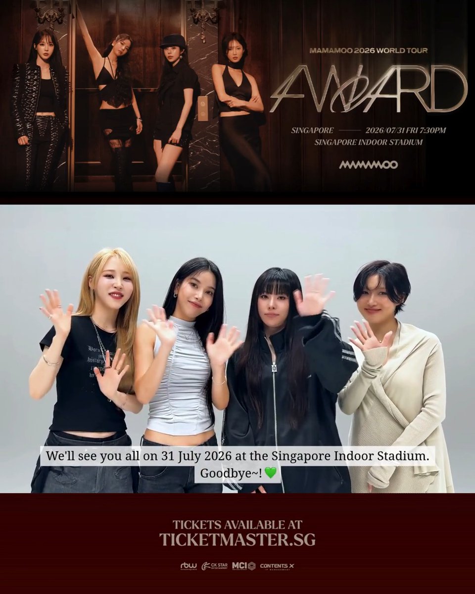 Just a week to go till we see MAMAMOO in Singapore again! Limited tickets left, grab yours now.