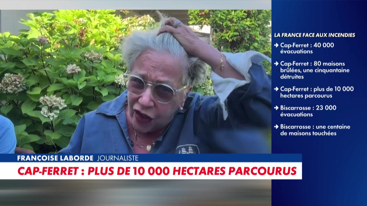 « Un certain nombre de voisins n’ont pas voulu partir », raconte la journaliste Françoise Laborde, évacuée de la presqu’ile du Cap Ferret #HDPros Eliot Deval #Europe1