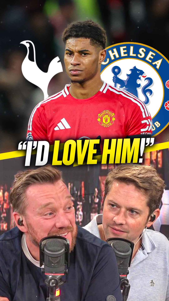 🔥 Rory: "He's a top player!" ⚪️ Jamie: "I'd love him at #THFC!" 🔵 Rory: "I'd love him at #CFC!" O'Hara and Jennings debate where Marcus Rashford goes next if he's next going to play for #MUFC again! 🤔