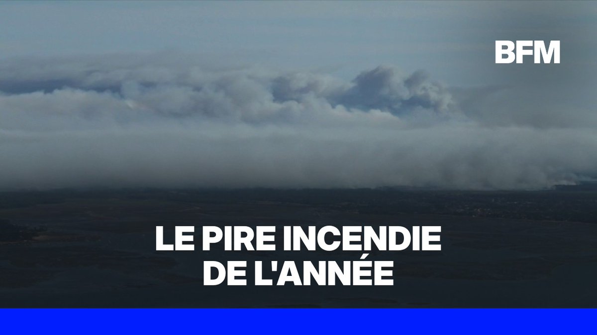 L'incendie qui touche le Cap-Ferret vu du ciel