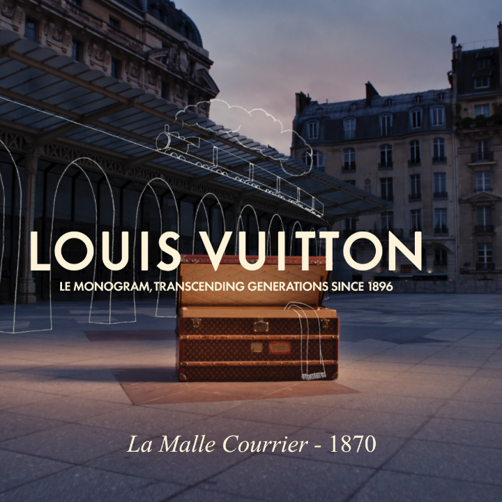 La Malle Courrier Lozine. Mastering organization for long-haul travel, the 1870 Courrier Lozine Trunk evokes a story of signature craftsmanship embodied by the enduring Monogram's 130th Anniversary. Discover the iconic trunks at #LVMonogram130 #LouisVuitton