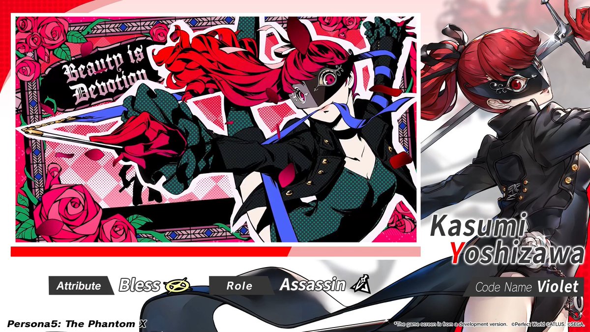 ✧─ Most Wanted Phantom Idol Contracts Comeback! ─✧ Here's a clip of Kasumi Yoshizawa (VA: #SoraAmamiya) in action! Watch her dazzle her enemies with her elegant moves! 🎀 #P5XEN #P5R #KasumiYoshizawa