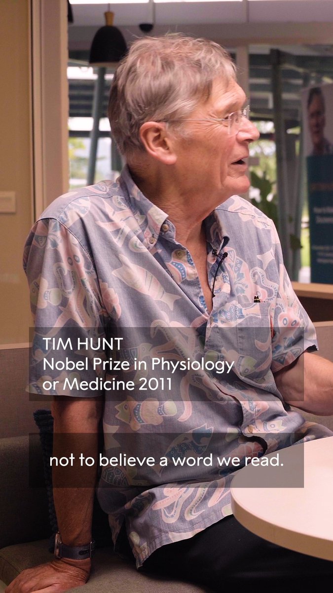 "We were taught as undergraduates not to believe a word we read." Nobel Prize laureate Tim Hunt speaks to PhD student Paulina Tan about the importance of questioning everything in science. Watch the full conversation: