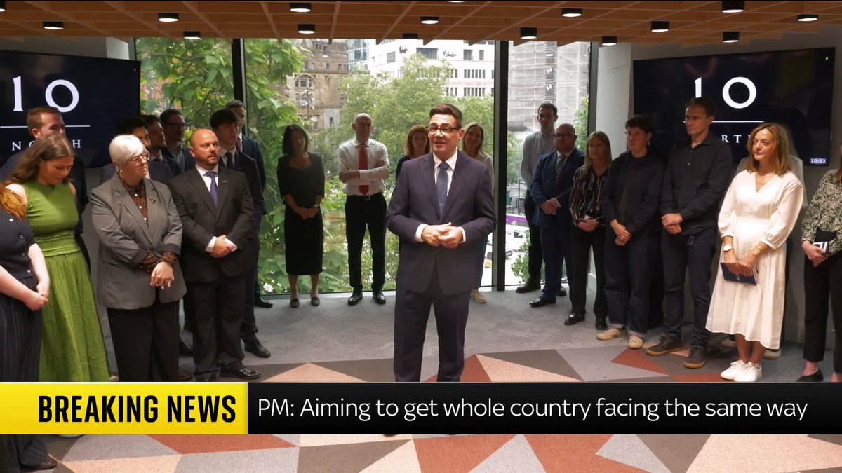 No. 10 North will not be "the new levelling up or another sort of short-lived gimmick", Prime Minister Andy Burnham has assured. This space will be "where Whitehall meets the rest of the country", he adds. 📺 Sky 501, Virgin 602, Freeview 233