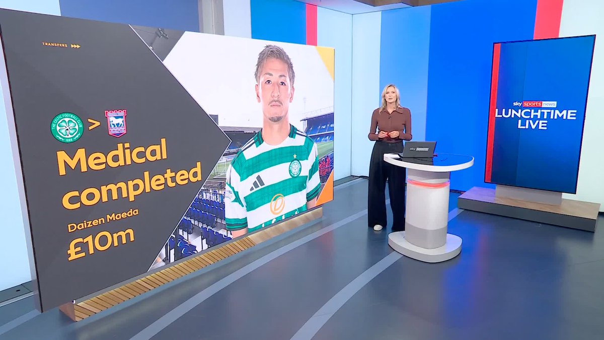 Celtic forward Daizen Maeda has completed a medical ahead of his £10m move to Ipswich Town 🚨 The Japan international is finalising the paperwork on his contract and an announcement is expected in the next 24 hours ✍️