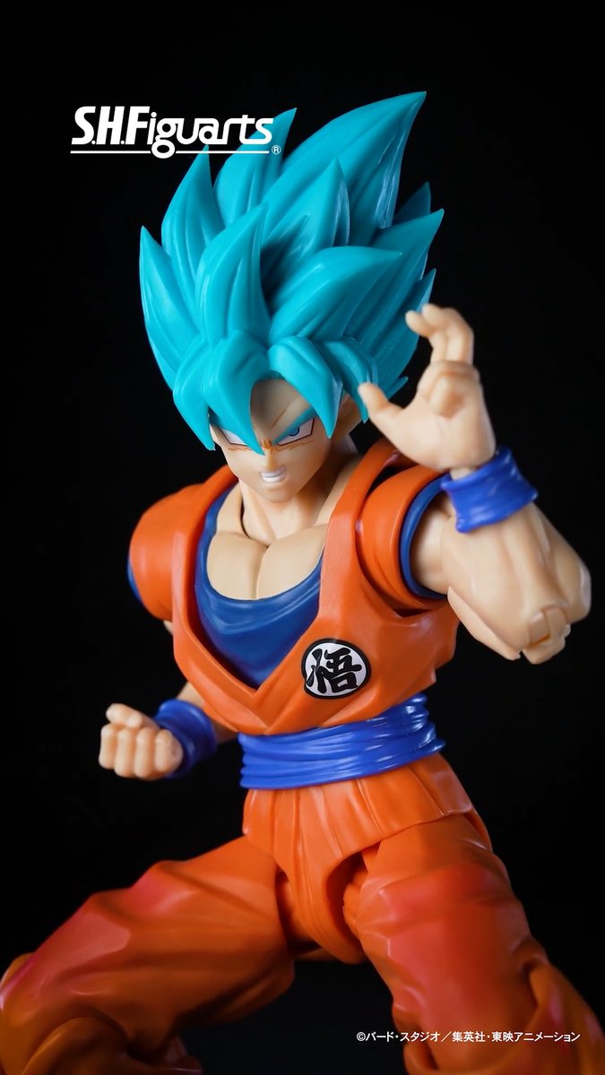 一般店頭にて2026年7月25日(土)発売 「S.H.Figuarts 超サイヤ人ゴッド超サイヤ人孫悟空〈限界を超えし蒼き力〉」のパッケージ開封動画を公開! 6月に発売された「神の気を纏いし姿」とは打って変わって力強い筋肉造形、そして最新基準の広い可動にご注目ください!! #t_shf #dragonball