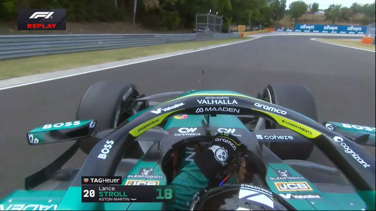 Here's a look at what happened to Lance Stroll on the approach to Turn 3 😮 #F1 #HungarianGP