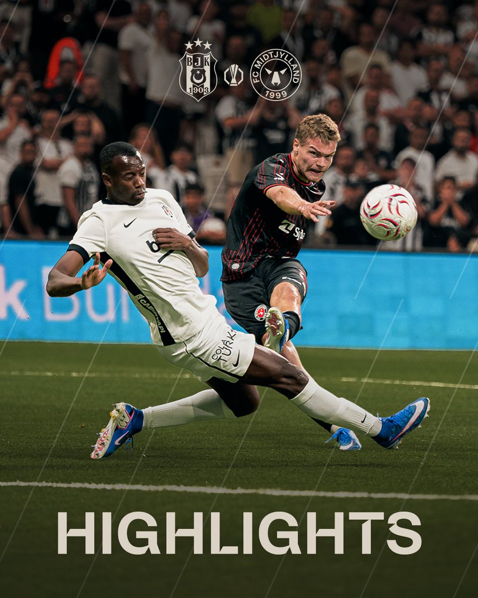 Midtjylland, Beşiktaş maçının özetini yayınladı. 🍿