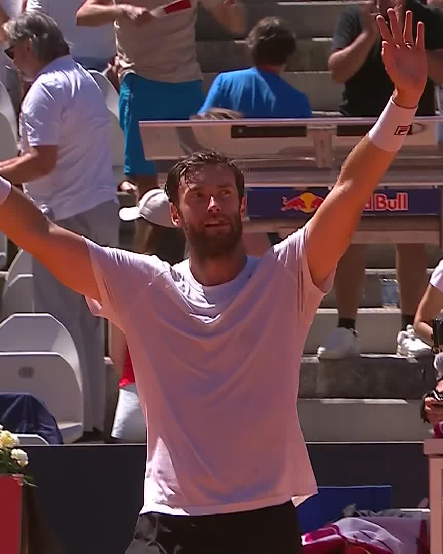 FINAL BOUND 🔥 After 9 Match points Halys reaches his 2nd ATP Tour Final, defeating Hanfmann 6-4 7-6! #GeneraliOpen