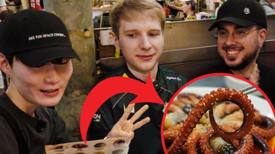 First time eating live octopus with the boys 😋