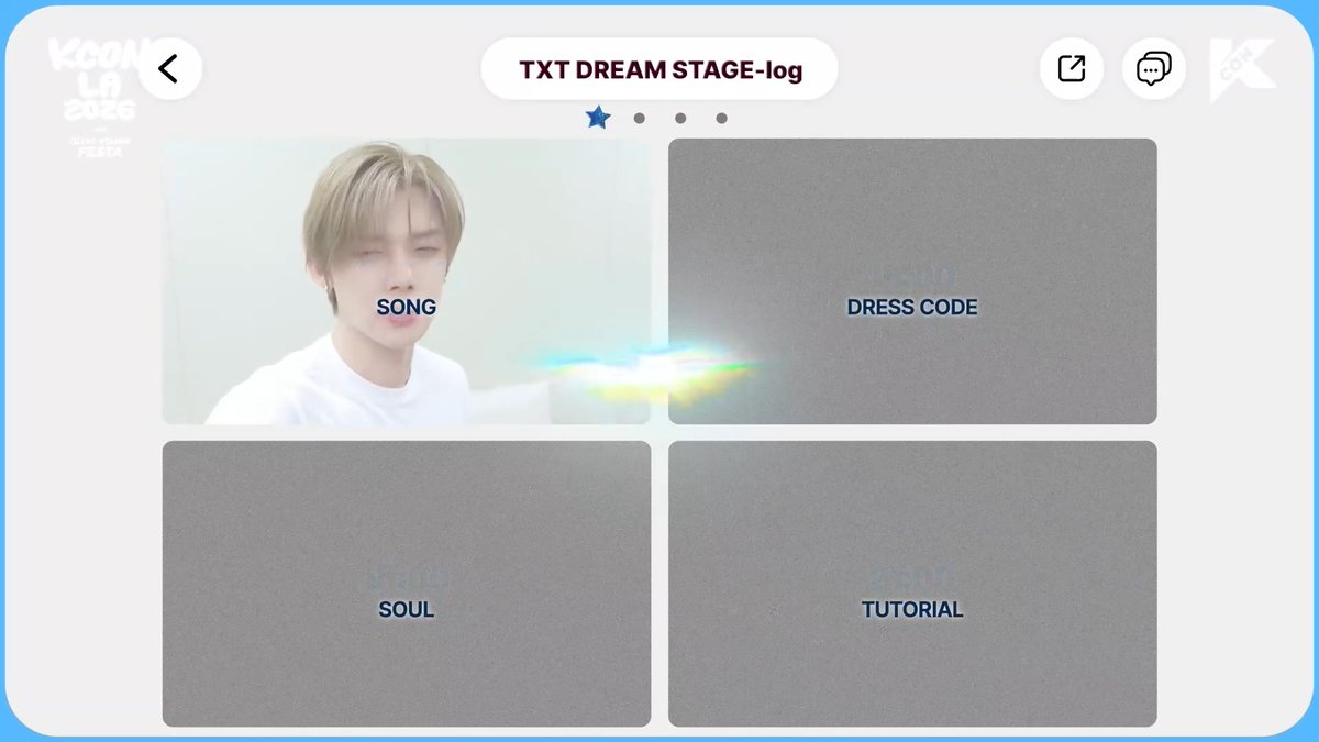[#KCONLA2026] DREAM STAGE✨TOMORROW X TOGETHER Ready to Share the Stage? Step Into the Spotlight. See You on DREAM STAGE! 🎵TOMORROW X TOGETHER / AUG 16 (SUN) 👉Apply Now! 🔗 ✅ Application Period : JUL 23 (THU) 6PM ~ AUG 7 (FRI) 11:59PM (PDT) ✅ Mandatory Hashtags : #KCONLA2026 #DREAMSTAGE_TOMORROWXTOGETHER 1️⃣ Watch the Guide Video and shoot a video of the point choreography 2️⃣ Upload the filmed video with mandatory hashtags to your personal social media accounts 3️⃣ Complete the Google Form ※ Important Notice ※ - Only participants approved through the online application process are eligible to participate and on-site applications will not be accepted. - To participate in the preliminary rounds, applicants must hold one of the following tickets for the artist’s appearance day: 1DAY, 1DAY ALL ACCESS, 1DAY PREMIUM ALL ACCESS, or 1DAY VIP PREMIUM ALL ACCESS. Tickets will be checked on-site. (Screen-capture will not be accepted) - Finalists may not be able to attend the KCON FESTIVAL GROUNDS or watch the SHOWs on the day of the event due to rehearsals and preparations. Please note that tickets will not be refunded under these circumstances. - Submitted videos for application and recordings on-site may be used, processed secondarily, and featured in digital content. - Participants under the age of 18 must be accompanied on-site by one parent or legal guardian. (Only one companion is permitted.) 𝐆𝐄𝐓 𝐘𝐎𝐔𝐑 𝐓𝐈𝐂𝐊𝐄𝐓 𝐍𝐎𝐖! 🎟️ 🔗Ticket Info - KCON LA 2026 AUG 14-16 Arena, LA Convention Center Let’s #KCON