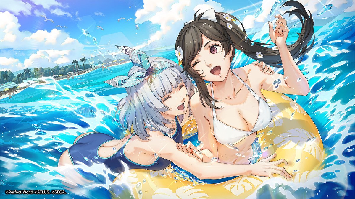 ✧─ スペシャルムービー公開！─✧ 熱さも忘れて夏を満喫する #宮下美波 と #佐原海夕🌊 無邪気にはしゃぐ2人の会話をお楽しみください✨️ 「美波・ビーチフラワー」現在PICKUP中🧺 2度目の夏は美波や海夕と一緒に…！ ☀️ 夏イベント『お憑かれSUMMERシャーク！』をお楽しみください🎶 #P5XJP