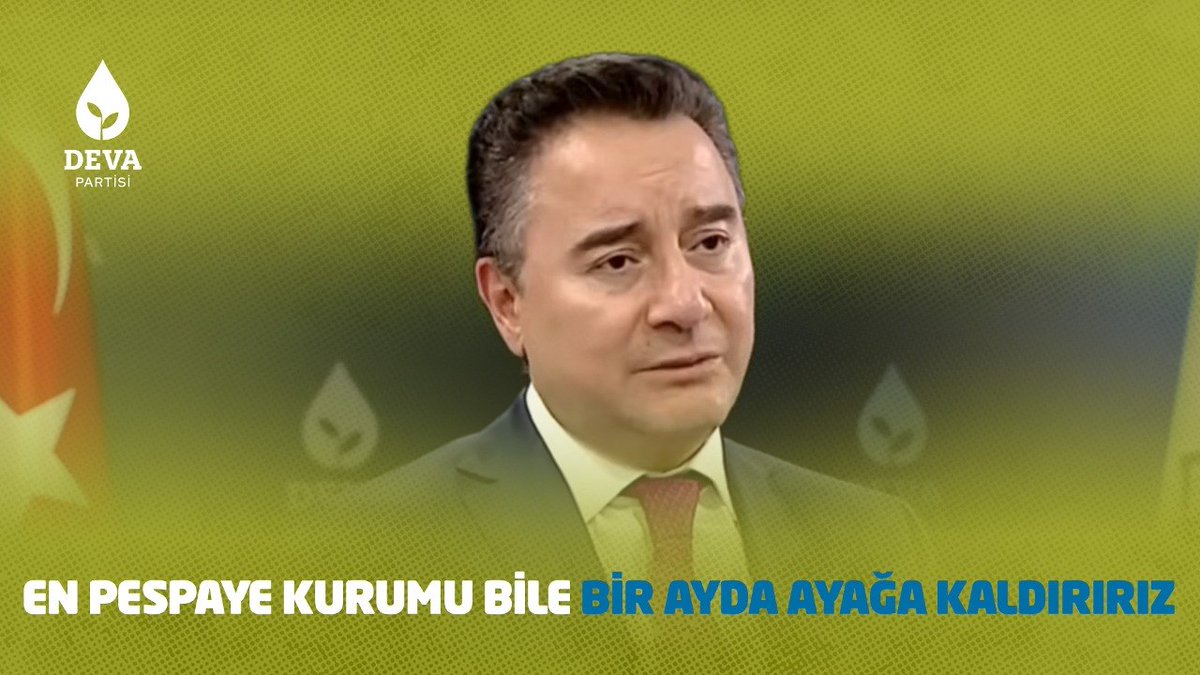 Ali Babacan: “Bizim kadrolarımızda devlet yönetiminin her kademesinde olmuş, alanını iyi bilen çok insan var. Bugün en perişan, en sıkıntılı, en pespaye kurumu bile bir ayda ayağa kaldırırız.”