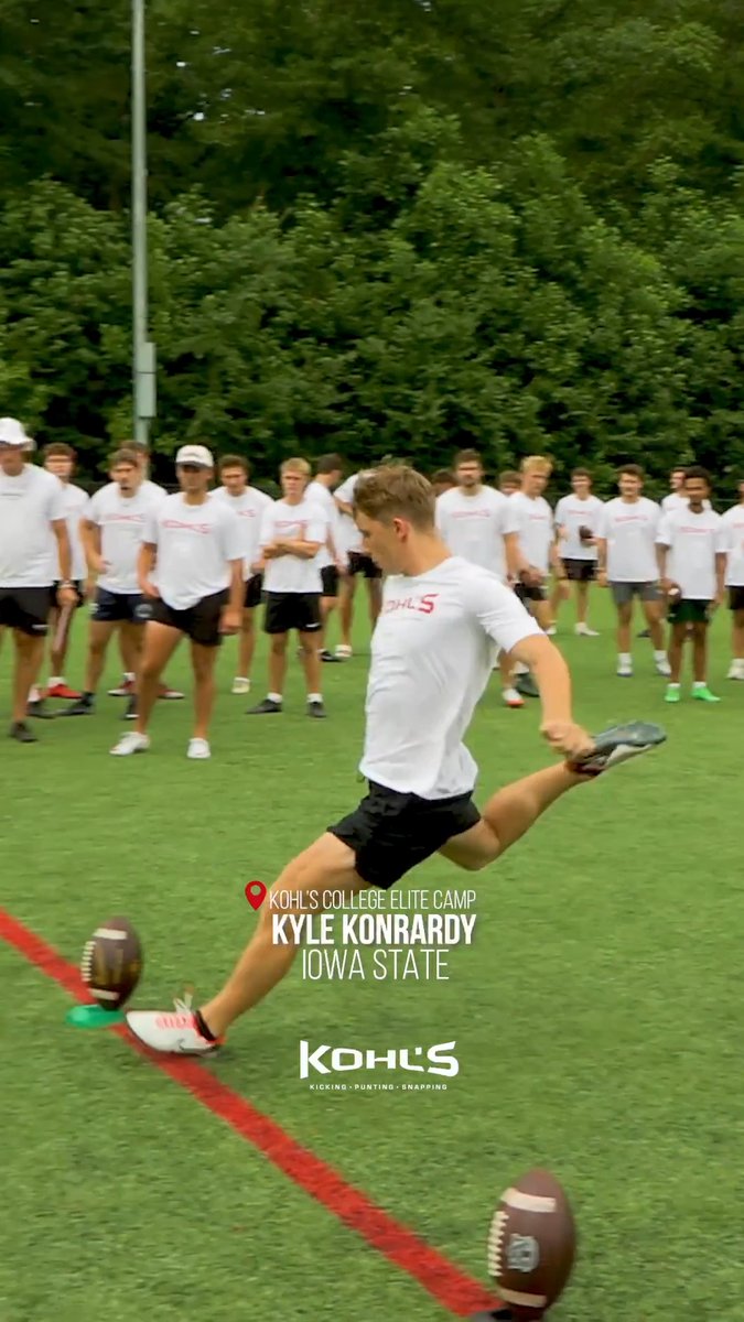75 yards 4.3 seconds ⏱️ Kyle Konrardy | Iowa State Football 📍 2026 Kohl’s College Elite Camp