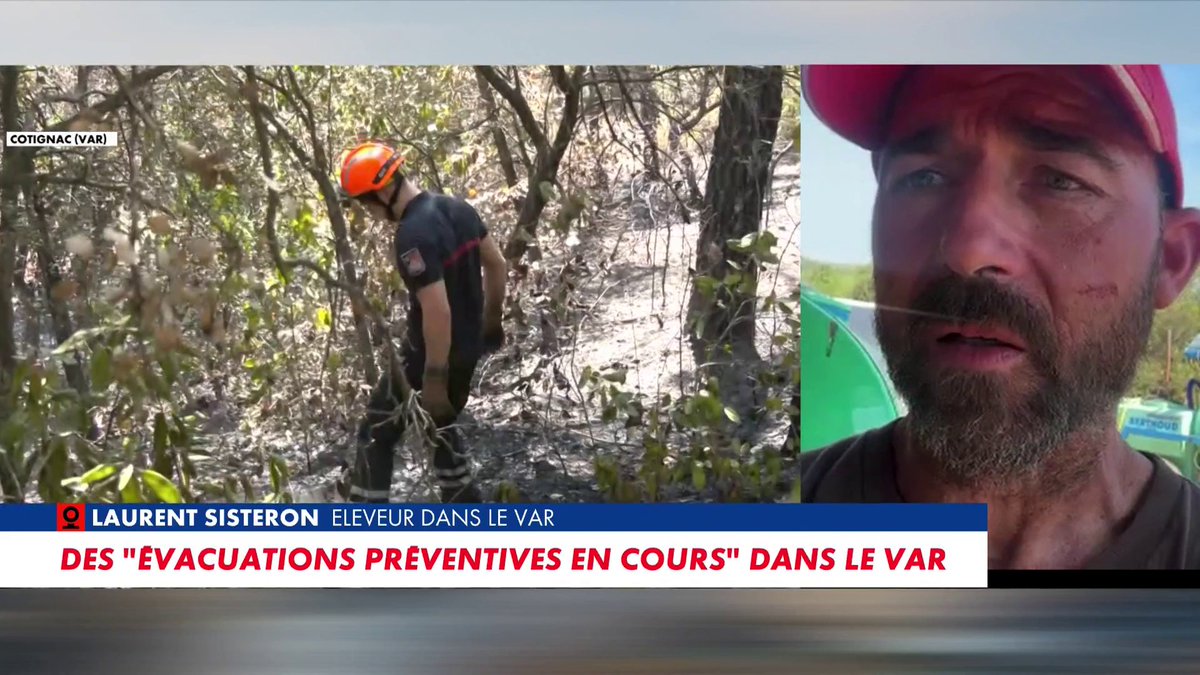 Laurent Sisteron, éleveur dans le Var : «Tout le monde est mobilisé pour aider les pompiers», dans #120MinutesInfoEte Toute l'info est à retrouver sur