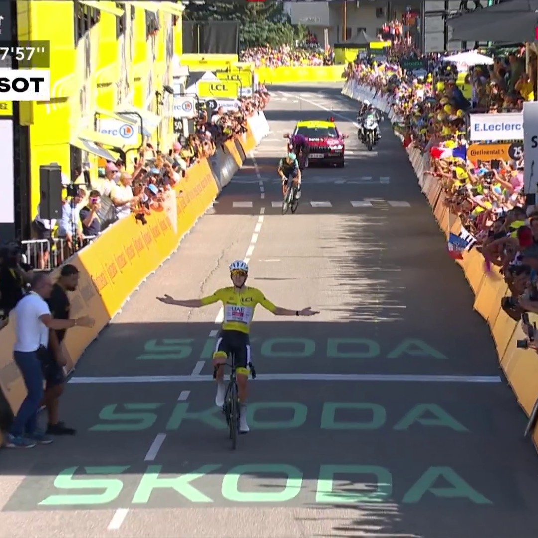 Une légende en conquiert une autre ! Tadej Pogacar remporte la 19e étape du Tour de France à l'Alpe d'Huez après une montée phénoménale, Lenny Martinez est 2e, devant Richard Carapaz #TDF2026 #LesRP