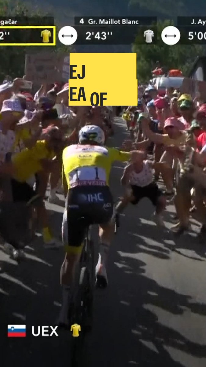 GET OUT OF THE WAY 🤬 Tadej Pogačar was having to part a MASSIVE sea of fans on his path to victory on Alpe d'Huez 🌊 🇫🇷 #TDF2026 | July 5-July 27 | Every Stage on SBS 📺