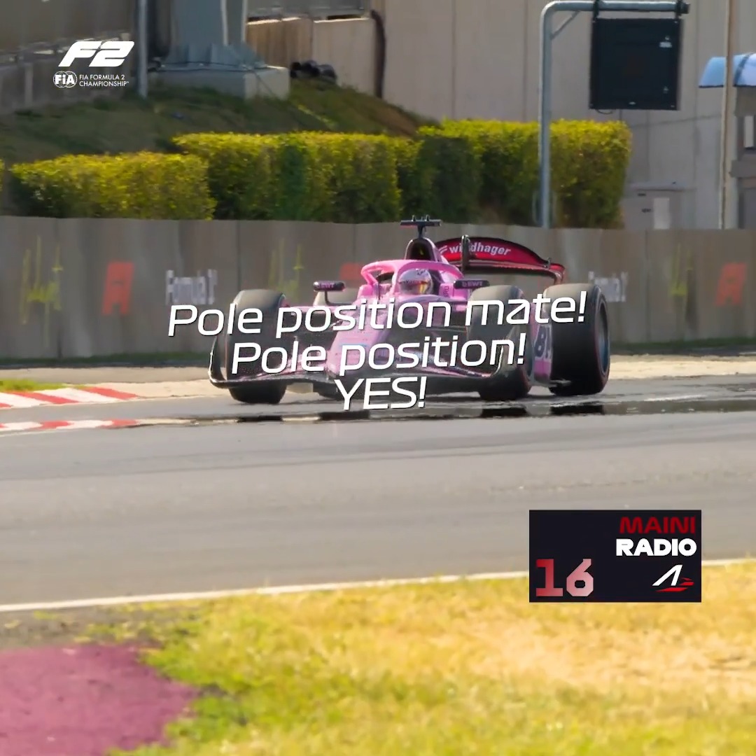 When the hard work pays off 💪💶 Kush Maini claims his second aramco Pole Position Award of the season, taking ART Grand Prix back to the top 👊 #F2 #HungarianGP