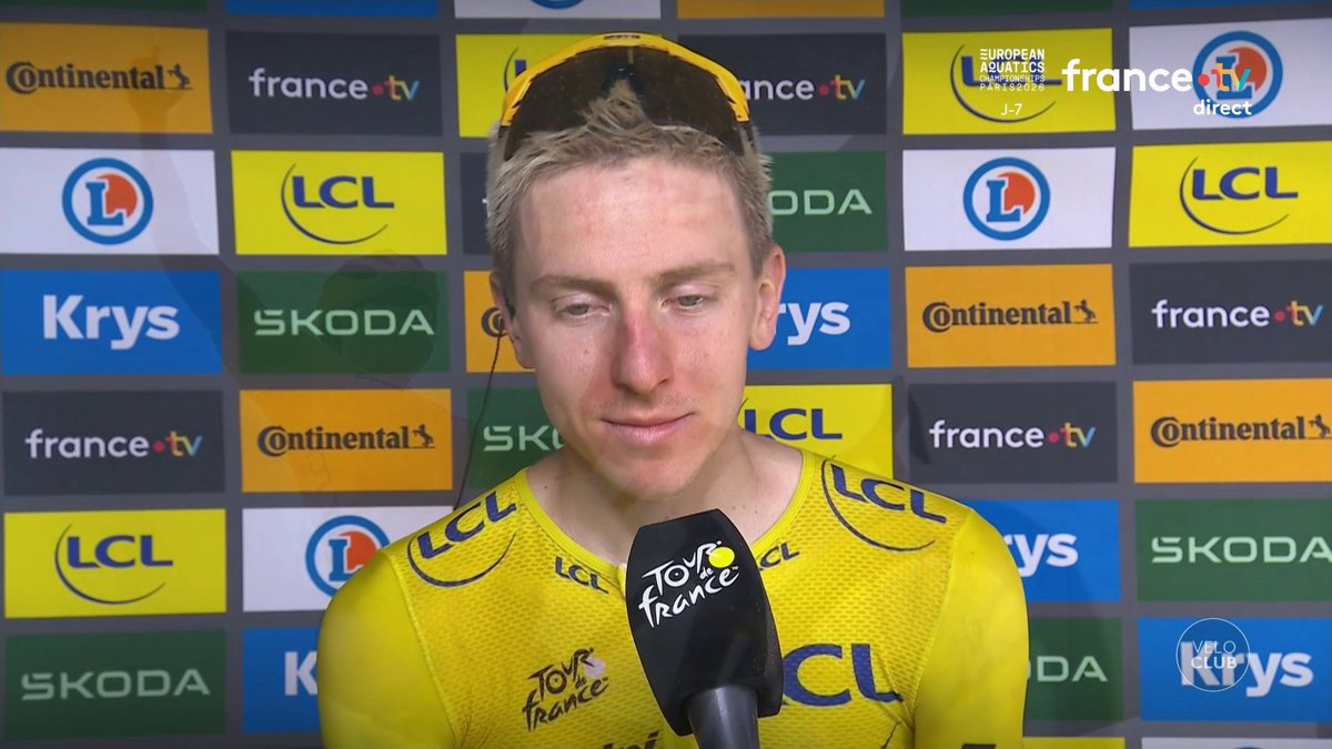 🚴‍♂️ #TDF2026 | 🇸🇮 La réaction de Tadej Pogacar après un énorme finish ! 📺 Suivez le direct :