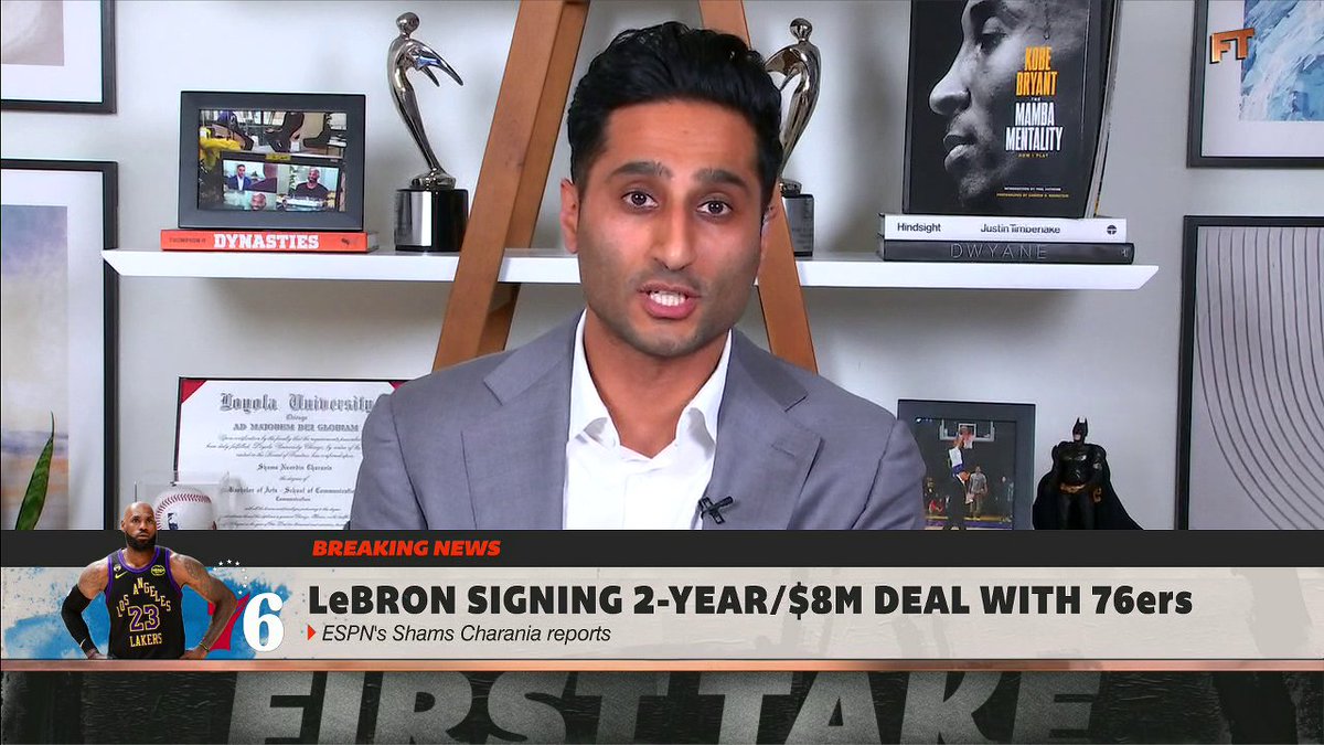 .Shams Charania breaks down LeBron choosing the Philadelphia 76ers for his 24th season in the NBA ⤵️