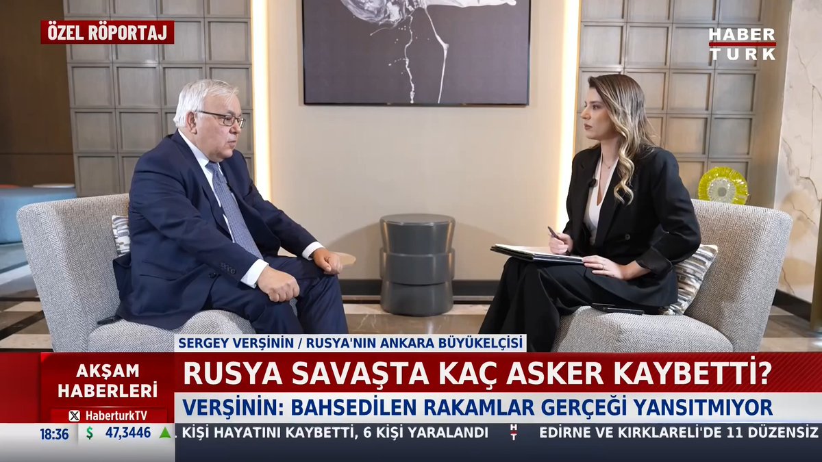 Rusya savaşta kaç asker kaybetti? Rusya ne zaman ve nerede duracak? #ÖzelRöportaj'da Sena Alkan sordu; Rusya'nın Ankara Büyükelçisi Sergey Verşinin yanıtladı.