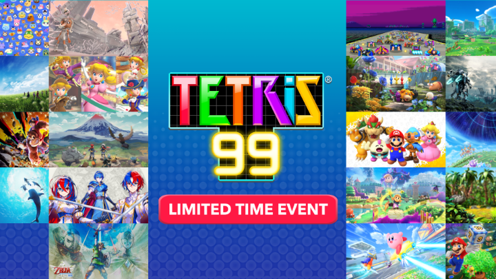 Earn past in-game themes in #Tetris99! For this event, you only need 2 tickets to earn each available theme. Tetris Event Schedule: Active now through Aug 16, 11:59pm PT.