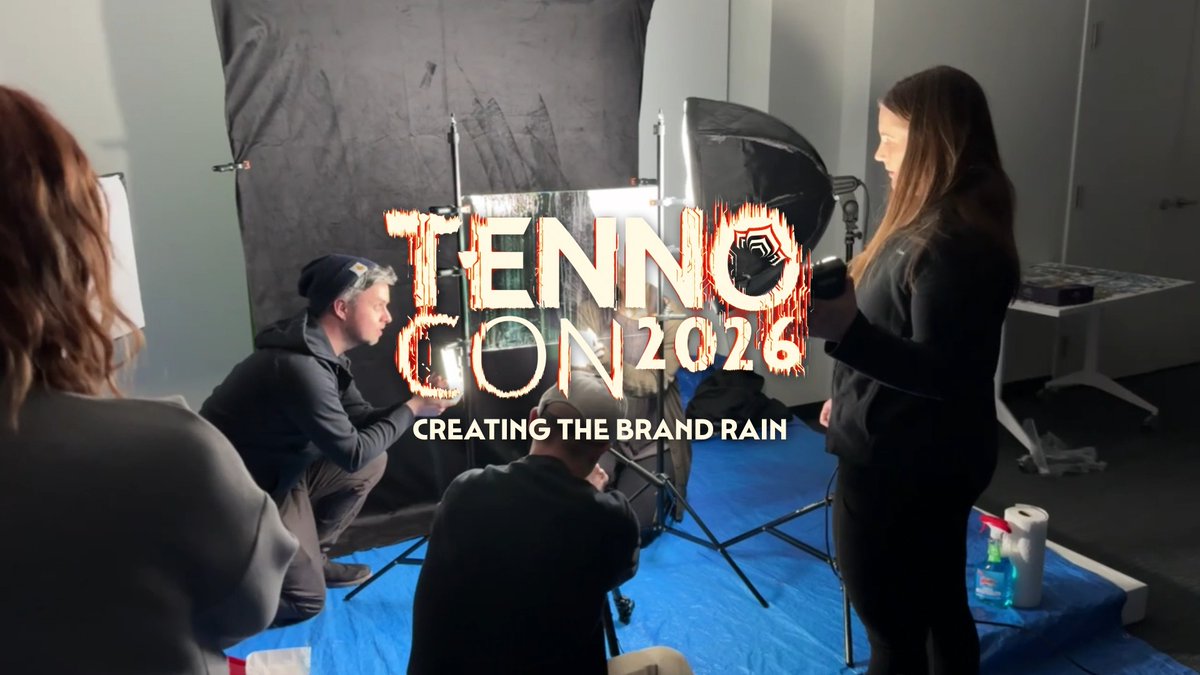 Did you know that the black rain from Fornax featured in the #TennoCon 2026 branding was created in-house using practical effects? Go behind the scenes for a look at how we did it: