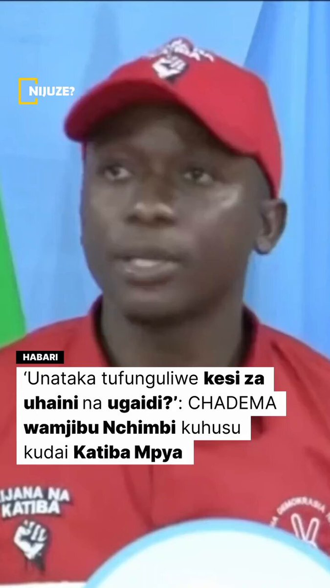 Tupiganie Katiba Mpya kivipi Wakati Lissu alipigania Katiba Mpya mkamfungulia kesi ya Uhaini? Tukomae na Katiba Mpya kivipi wakati Vijana walipokomaa na Katiba Mpya mwaka jana mliwapiga risasi za moto na kuwaua? Tupiganie Katiba Mpya gani ambayo vijana wa CHASO Mbeya, Mwanza, Iringa na mikoa mingine wakifanya hivyo wanafunguliwa kesi za Ugaidi na Uhaini? Tupiganiaje Katiba Mpya wakati Dr. Melkisedeki Kaijage wa UDOM amewaambia wanafunzi wake Darasani kuwa kuandamana ni Haki ya Kikatiba leo amefunguliwa kesi ya Ugaidi? Unasemaje kama unataka Amani lazima Utende Haki na usione aibu kutamka haki katika mazingira ya nchi ambayo Vijana wanatekwa, wanapotezwa, wanafunguliwa kesi za uongo za ugaidi na uhaini ? Wanaoruhusu haya yafanyike ni akina nani Bwana Nchimbi atueleze tumuelewe. BAVICHA tumesema huu ni wakati tunaohitaji VITENDO dhidi ya MANENO. Hatuhitaji kauli tamu za kutufurahisha. Wanaokula kodi zetu watanzania tunahitaji watuambie: Katiba Mpya itapatikanaje kabla ya 2029 na 2030 wakati hadi sasa hakuna Bajeti ya Mchakato huo? Hakuna Calendar ya matukio ya namna mchakato huo utakavyofanyika na kukamilika. Tutaaminije? Msimamo wa BAVICHA na Chama chetu ni No Reforms: No Election kwa Uchaguzi wa 2029 na ule wa 2030. Ni muhimu wanaotumia kodi za Watanzania wakawekeza kwenye kuhakikisha mazingira ya kupatikana Katiba Mpya ya Wananchi inapatikana kweli na sio mbwembwe na propaganda. Deogratias Mahinyila Deogratias Mahinyila Mwenyekiti wa BAVICHA Taifa. 24/07/2026.