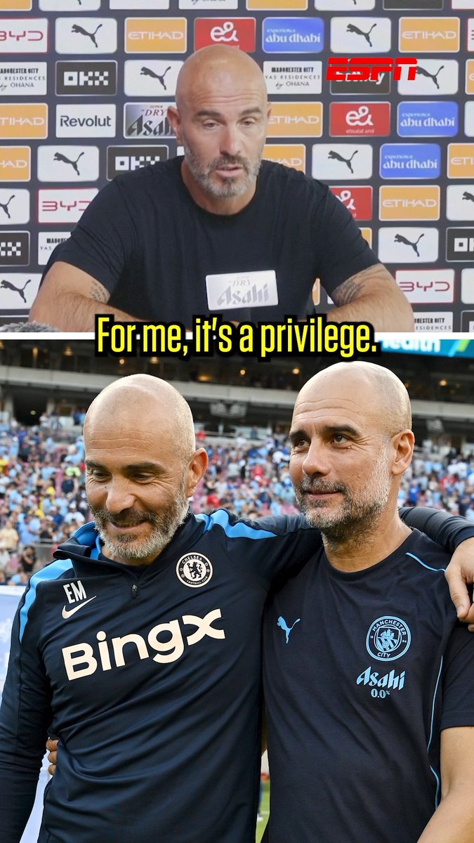 "I consider Pep the best coach in the world" 🌍 Maresca knows clubs struggle after changing from a successful manager 👀