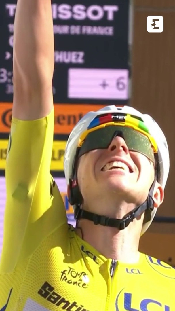 ⛰️🍿 In questi due minuti c’è una pagina leggendaria di ciclismo: l’Alpe d’Huez, la rimonta, l’assolo, gli scatti, i passaggi tra la folla, l’amore del pubblico e un record di scalata battuto! Tadej Pogacar È IL CICLISMO 💛 #TDF2026