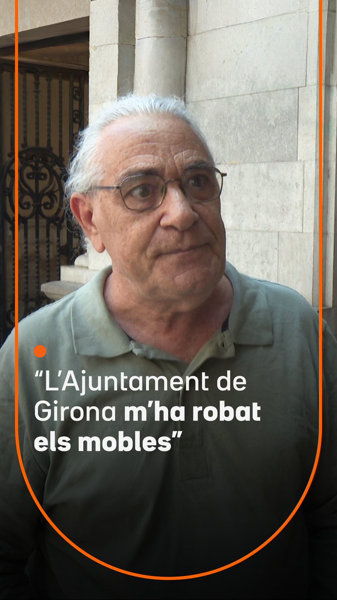 “L’Ajuntament de Girona m’ha robat els mobles.” El Jordi protesta davant del consistori de la ciutat des de fa dos mesos perquè l’indemnitzin com creu que es mereix. Fa sis anys va cedir el seu pis a la borsa de lloguer social, però li van tornar sense res