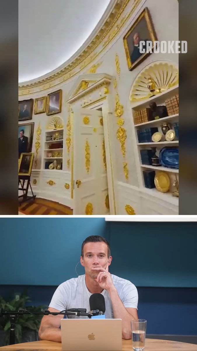 “It’s gross.” –Jon Favreau describes what Trump has done to the Oval Office.