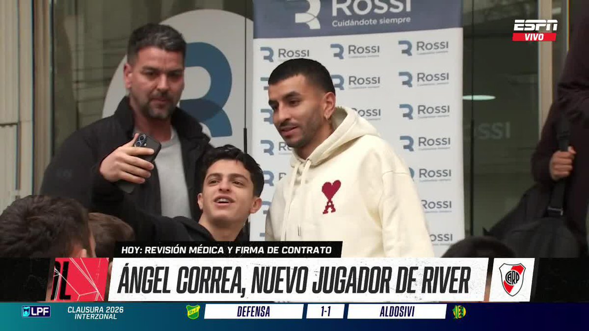 LO ESPERAN EN RIVER CAMP Así se retiró Ángel Correa de la revisión médica del Millonario. ▶️ Mirá #ESPNFútbol3 en el Plan Premium de #DisneyPlus