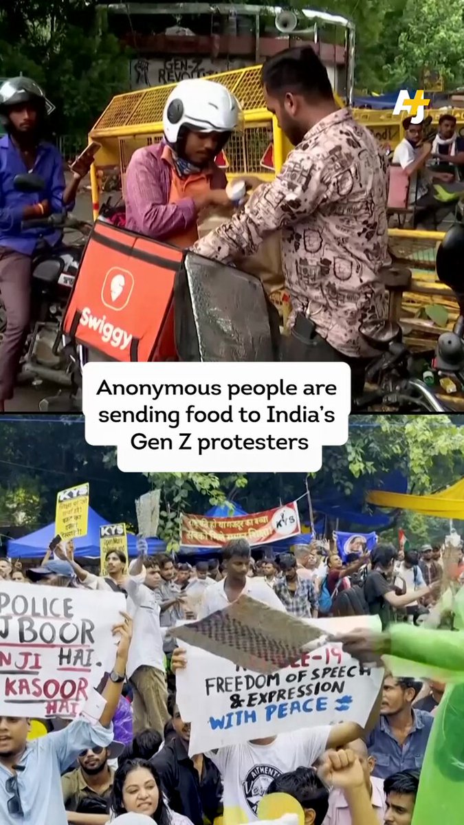 Anonymous donors are sending food to India’s Gen Z-led “cockroach” protesters as they lead the fight for accountability and reform.