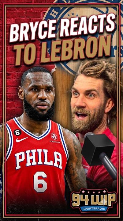 Bryce Harper reacts to LeBron James signing with the Sixers calling it “pretty cool,” adding he's not shocked. “It's gonna be a lot of fun.” 🔥 (via: Dave Uram)